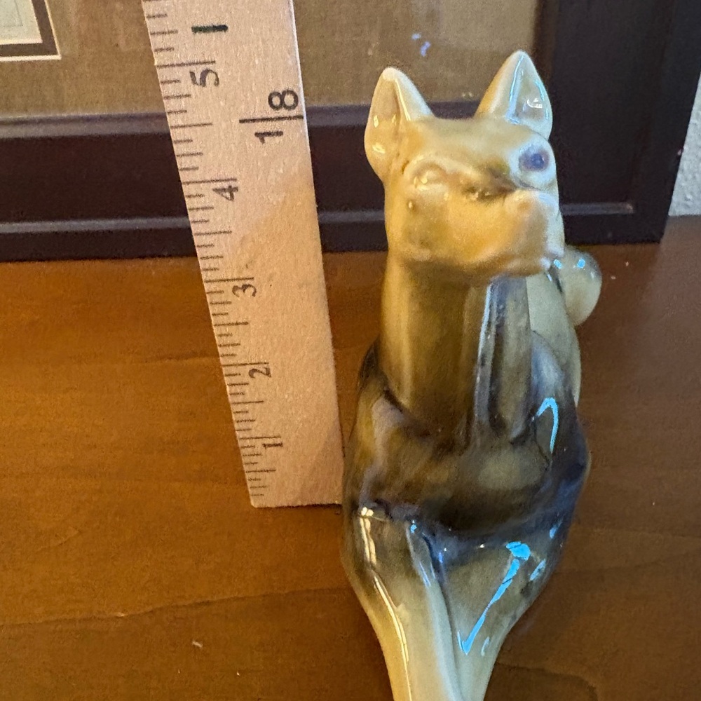 Ceramic Dog Figurine - Brown and Tan